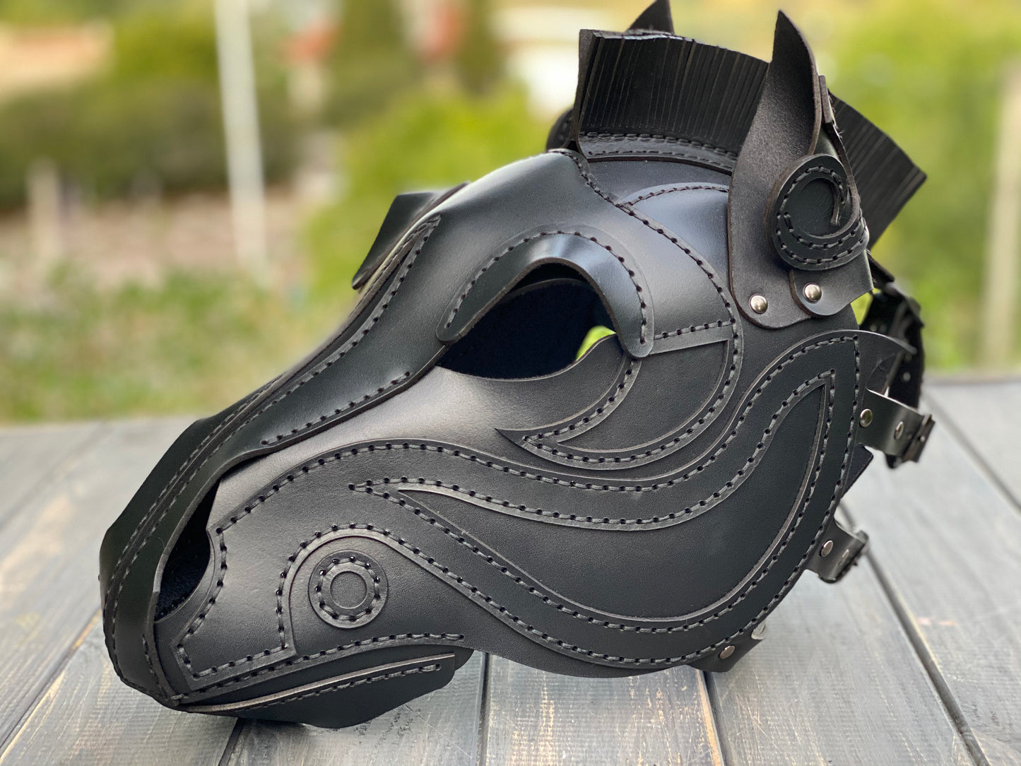 Leather Horse Mask